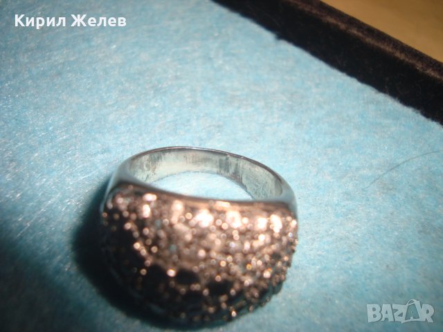 СТАР СРЕБЪРЕН СКЪПОЦЕНЕН АРТ ПРЪСТЕН с МАРКАЗИТИ и ЦИРКОНИ ЛАКИРАНО ОКСИДИРАНО СРЕБРО 26240, снимка 10 - Пръстени - 34646999