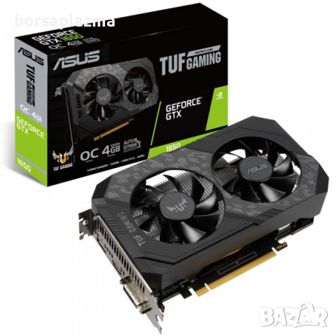 ASUS GeForce GTX 1650 TUF O4G, 4096 MB GDDR6, снимка 1 - Видеокарти - 36119590
