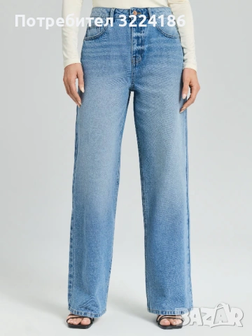 НОВИ! Дънки с етикет висока талия, ХС размер, снимка 2 - Дънки - 53055371