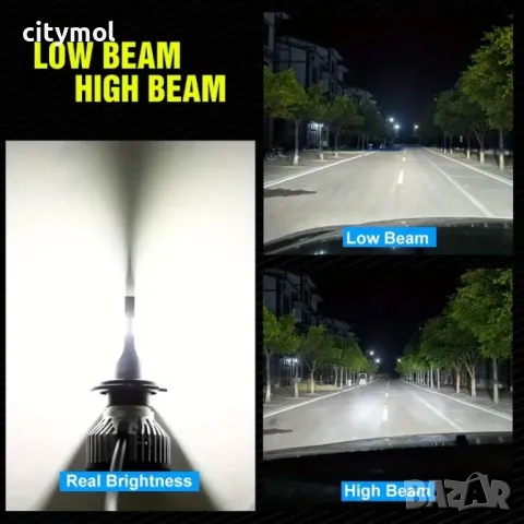 Комплект 2 бр. авто лампи/крушки H4, LED, 6000K, снимка 3 - Аксесоари и консумативи - 48462441