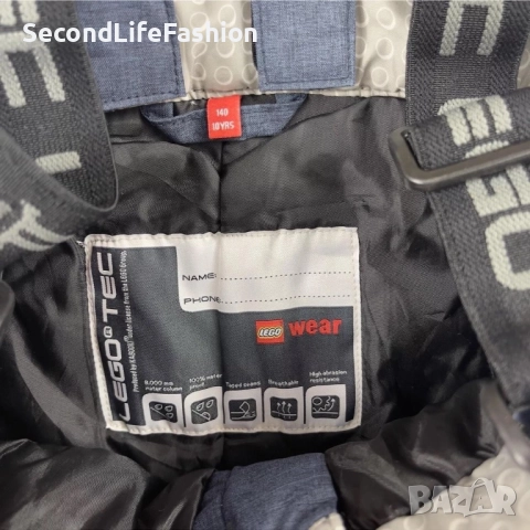 Ски панталони LEGO Wear Boys, сноуборд панталони, размер 140 см, 10-12 години сиви ветроустойчиви,, снимка 3 - Зимни спортове - 52500348