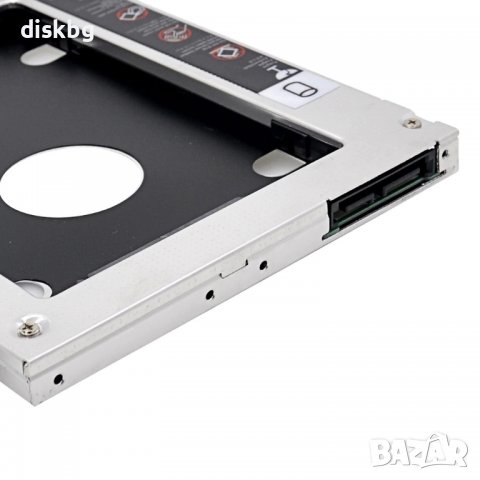 Нова кутия за втори хард диск 2.5” HDD/SSD 12.7mm, Caddy за лаптоп, SATA III, снимка 6 - Части за лаптопи - 38764360