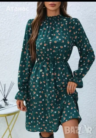Дамска рокля в зелено, снимка 2 - Рокли - 49458636