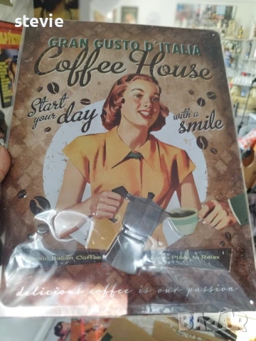 Нова метална табела 30х40 - Кафе