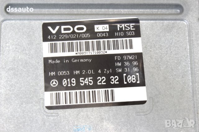 Компютър двигател Mercedes CLK200 W208 0195452232 K 04 412229/021/005, снимка 3 - Части - 42318390