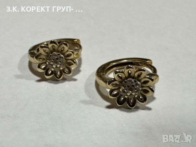 Златни обеци 14к, 1,40гр, снимка 3 - Обеци - 53711164