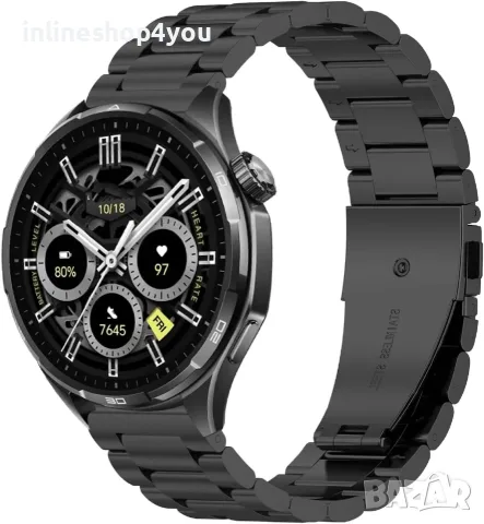 Метална Стоманена Верижка за часовник HONOR Watch 6 - Черен