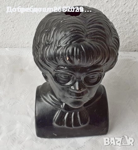 Няколко: Профил жена момиче, стара керамика, Бюст - глава жена с очила, снимка 18 - Пана - 32186264