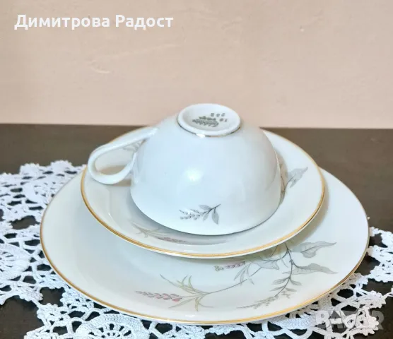 Порцеланов троен сет за чай /кафе на Бавария! Състояние ново! , снимка 4 - Сервизи - 49129996