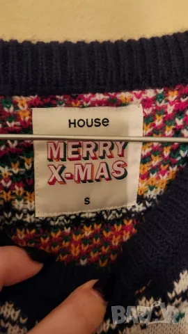 Коледен пуловер дамски, снимка 3 - Блузи с дълъг ръкав и пуловери - 48494279