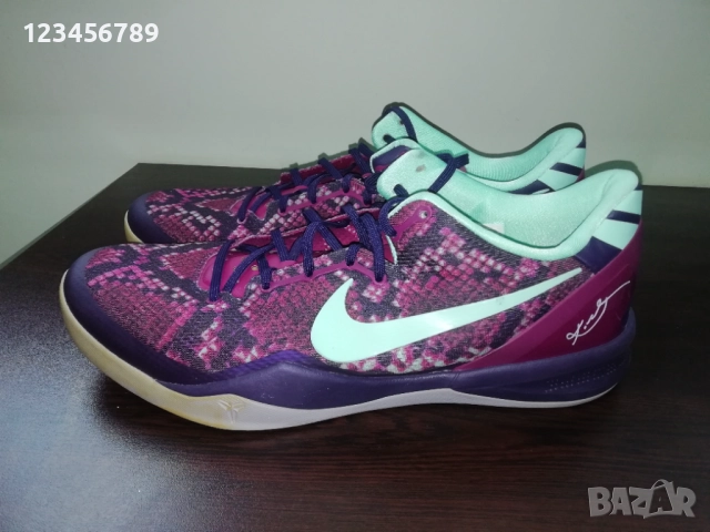 Kobe Bryant Nike 8 VIII Pit Viper Purple Dynasty 2013 US 15 UK 14 49.5, снимка 2 - Спортни обувки - 52586225