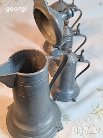 комплект 4 цинкови кани с похлупак 32/1, снимка 13 - Антикварни и старинни предмети - 53093089