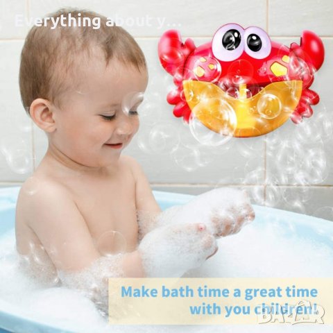 Музикална жаба или рак за сапунени балончета, играчка за баня, снимка 1 - Музикални играчки - 34810459
