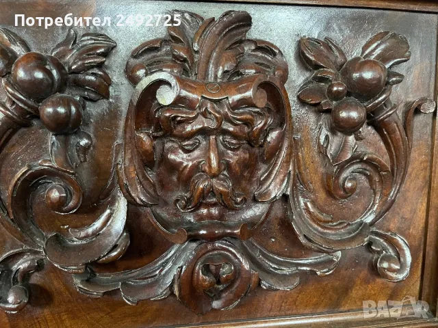Шкаф  бюфет старинен, антикварен, дъбов, Дърворезба 