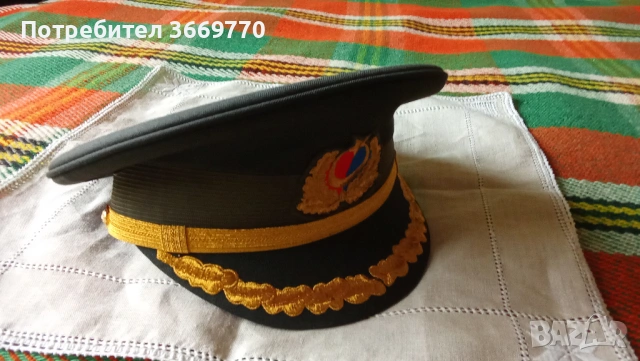 Турска офицерска фуражка Жандармерия, снимка 3 - Антикварни и старинни предмети - 53007821