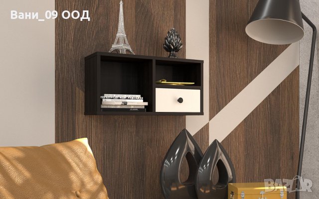 Стенна етажерка с шкафче , снимка 4 - Етажерки - 39878437