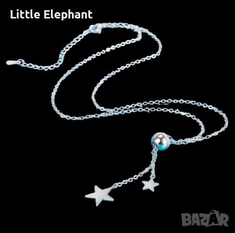 Pre order Сребърно колие Пандора,звезди,double,колекция"Famous"/ново