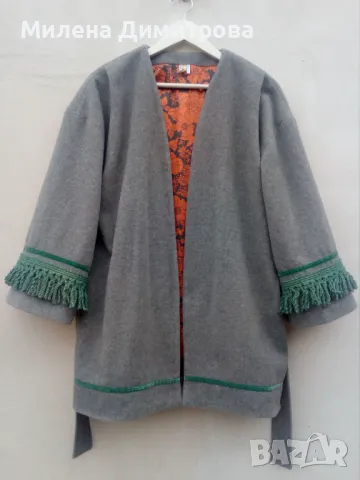 Палто тип кимоно с кашмир , снимка 10 - Палта, манта - 48877104