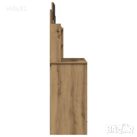vidaXL Тоалетка с огледало, дъб артизан, 96x39x142 см, снимка 5 - Тоалетки - 56148311