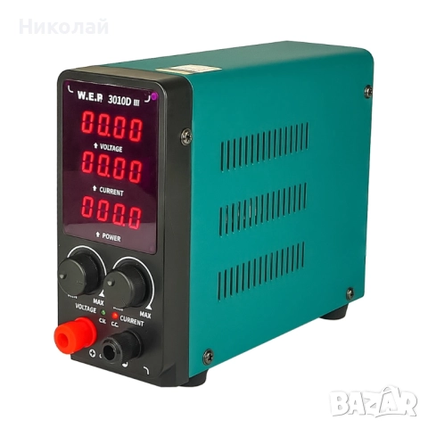 Захранващ блок WEP 3010D-III, 30V / 10A, импулсно, с цифров дисплей (V/A/W), снимка 3 - Друга електроника - 52279613