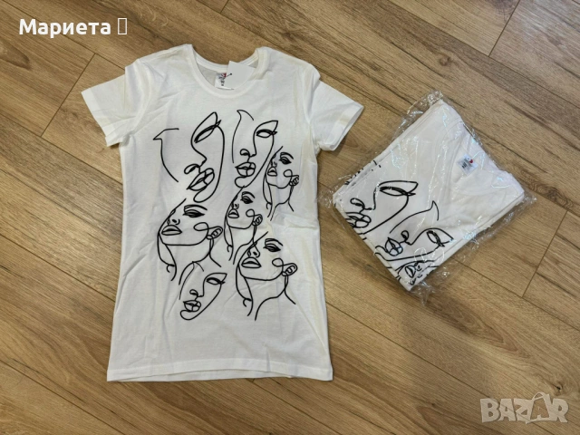 Дамска памучна тениска