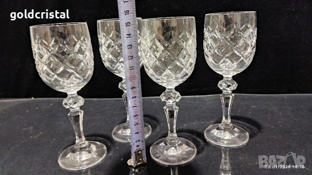 кристални чаши Бохемия , снимка 2 - Антикварни и старинни предмети - 52967326