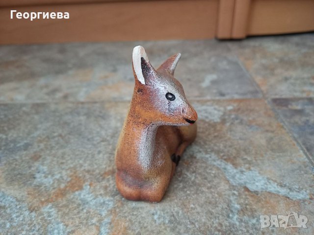 Малка керамична фигурка сърне, снимка 2 - Статуетки - 41835426