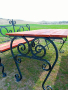 Градински пейки, маси и столове от ковано желязо. Ръчна изработка. Различни размери, снимка 2