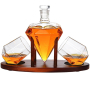 Стъклен сет за уиски с декантер Диамант, 2 чаши и камъни за охлаждане, снимка 4
