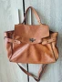 Чанта от естествена кожа в цвят коняк!, снимка 1