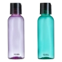 Комплект бутилки за пътуване зелена и лилава с черна капачка – 100 мл × 2 бр._1236252, снимка 1