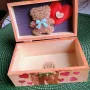 Ръчно изработена дървена кутия Love bear , снимка 3