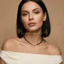 Ръчно изработено колие - чокър цирконий и ествествени камъни / естествени перли, снимка 5