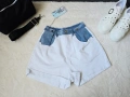 Дамски къси дънкови панталонки със син деним в горбата част , снимка 3