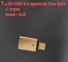 LED USB адаптер към type C порт и Мини USB четец за карти памет с USB адаптер за PC, лаптоп, снимка 1