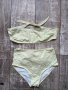 Нов висока талия светло зелен светло резедав бански костюм сет от две части брокат лек блясък , снимка 6
