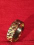 ВИНТИДЖ БРОНЗОВ ПОЗЛАТЕН ГРАВИРАН КРАСИВ РЕТРО СТИЛ ПРЪСТЕН ХАЛКА 70231, снимка 1
