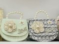 Бижуто на всяка малка дама! Стилни чанти с къса и дълга дръжка! Декорирани с перли,дантела и цветя!