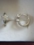 Сребърни обеци с циркони , снимка 2
