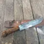 Стар кован нож с кожена кания, снимка 1