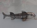Сребърна авторска фигура-риба/сребро 900/, снимка 1 - Антикварни и старинни предмети - 40050915