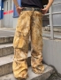 Нови baggy Casual Loose Fit Jeans дънки панталони карго змийска кожа камуфлаж размер 34, снимка 5