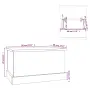 vidaXL Кутия за съхранение, бяла, 50x30x28 см, инженерно дърво, снимка 10