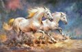 Картина с бягащи коне 