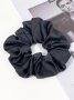 Мега Голямо Красиво Сатенено Скрънчи за Коса в Наситено Черен Цвят КОД 2992, снимка 3