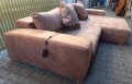 Кафяв ъглов диван с електрически функции, снимка 3