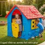 Детска градинска къщичка – Синя къща за игра на открито и закрито с отваряеми врати и прозорци, снимка 11