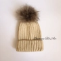 Зимна шапка с помпон от естествен косъм, зимна шапка, естествен пух, снимка 6