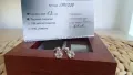 Сребърни обеци с естествен бял Топаз , снимка 8