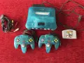 Nintendo 64 (N64) в лимитирания полупрозрачен цвят Ice Blue (прозрачно синьо от серията Funtastic),, снимка 1